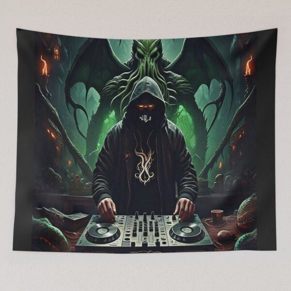 Item preview, Occult DJ Cthulu designed and sold by ElevatedElite.