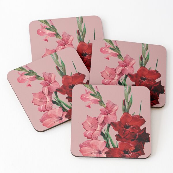 Aperçu de l'œuvre roses trémières vintage créée et vendue par The kitschy Citrus.