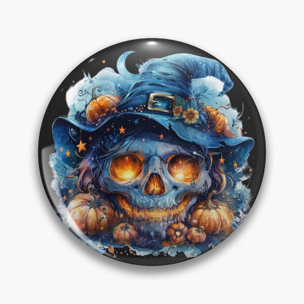 Item preview, Halloween Scary Witch Skull Design Pattern with Pumpkin designed and sold by CarpanaBay.