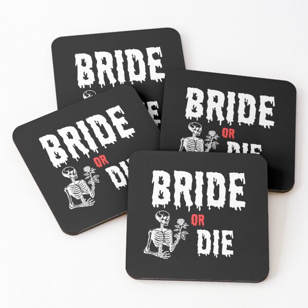 Item preview, Bride Or Die Funny Skeleton Bridal Party Wedding Day designed and sold by MagicSD Designs.