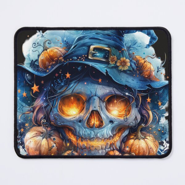 Item preview, Halloween Scary Witch Skull Design Pattern with Pumpkin designed and sold by CarpanaBay.