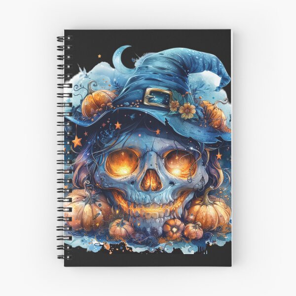 Item preview, Halloween Scary Witch Skull Design Pattern with Pumpkin designed and sold by CarpanaBay.