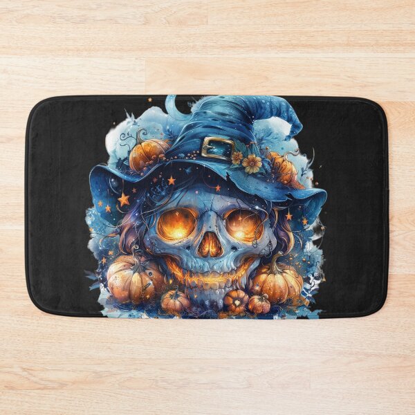 Item preview, Halloween Scary Witch Skull Design Pattern with Pumpkin designed and sold by CarpanaBay.