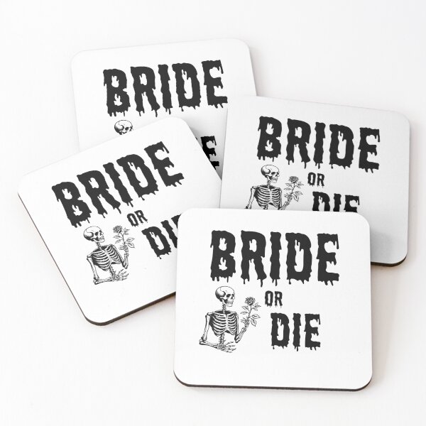 Item preview, Bride Or Die Funny Skeleton Bridal Party Wedding Day designed and sold by MagicSD Designs.