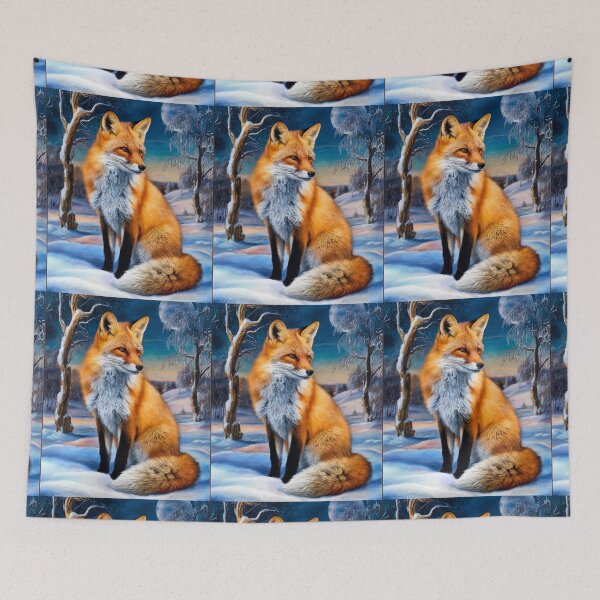 Item preview, Fox Portrait. Winter fox, fox painting, Leonardo da Vinci style designed and sold by FoxVibes.