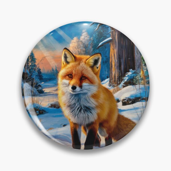 Artikelvorschau, Fuchsporträt. Winterfuchs, Fuchsgemälde, Leonardo da Vinci-Stil entworfen und verkauft von FoxVibes.