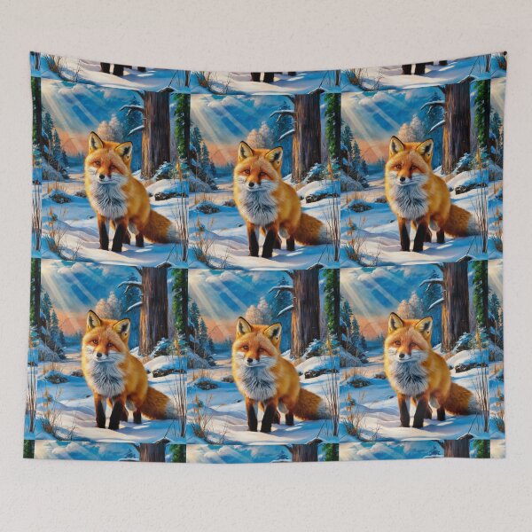 Item preview, Fox Portrait. Winter fox, fox painting, Leonardo da Vinci style designed and sold by FoxVibes.