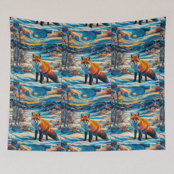 Item preview, Fox Portrait. Winter fox, fox painting, Leonardo da Vinci style designed and sold by FoxVibes.