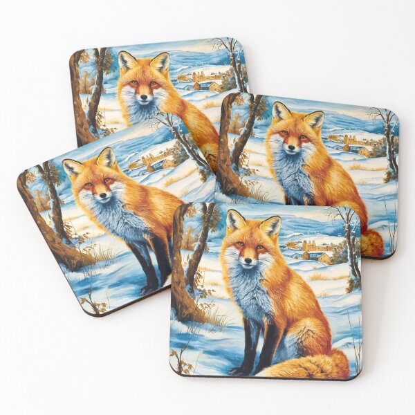 Item preview, Fox Portrait. Winter fox, fox painting, Leonardo da Vinci style designed and sold by FoxVibes.