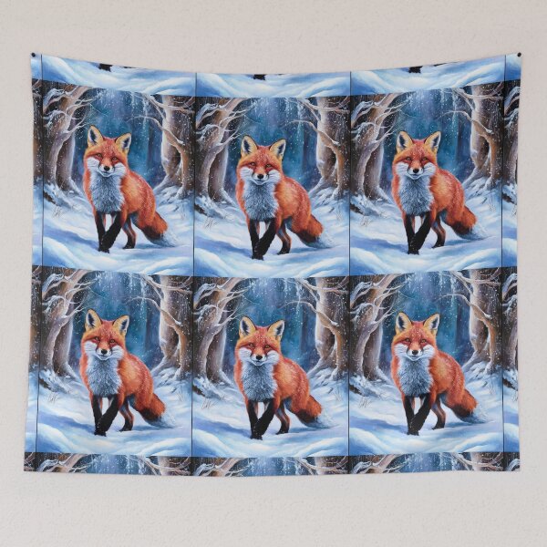 Item preview, Fox Portrait. Winter fox, fox painting, Leonardo da Vinci style designed and sold by FoxVibes.