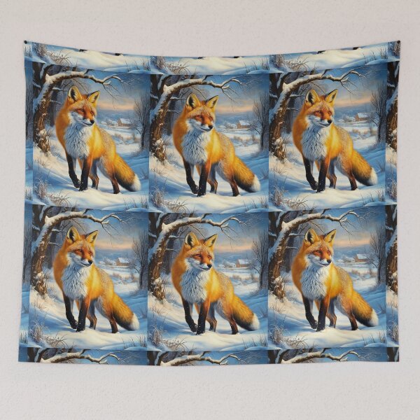 Item preview, Fox Portrait. Winter fox, fox painting, Leonardo da Vinci style designed and sold by FoxVibes.
