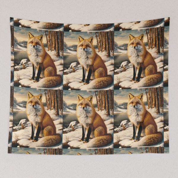 Item preview, Fox Portrait. Winter fox, fox painting, Leonardo da Vinci style designed and sold by FoxVibes.
