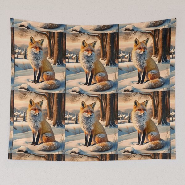 Item preview, Fox Portrait. Winter fox, fox painting, Leonardo da Vinci style designed and sold by FoxVibes.