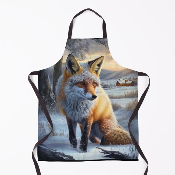 Artikelvorschau, Fuchsporträt. Winterfuchs, Fuchsgemälde, Leonardo da Vinci-Stil entworfen und verkauft von FoxVibes.