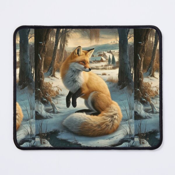 Item preview, Fox Portrait. Winter fox, fox painting, Leonardo da Vinci style designed and sold by FoxVibes.