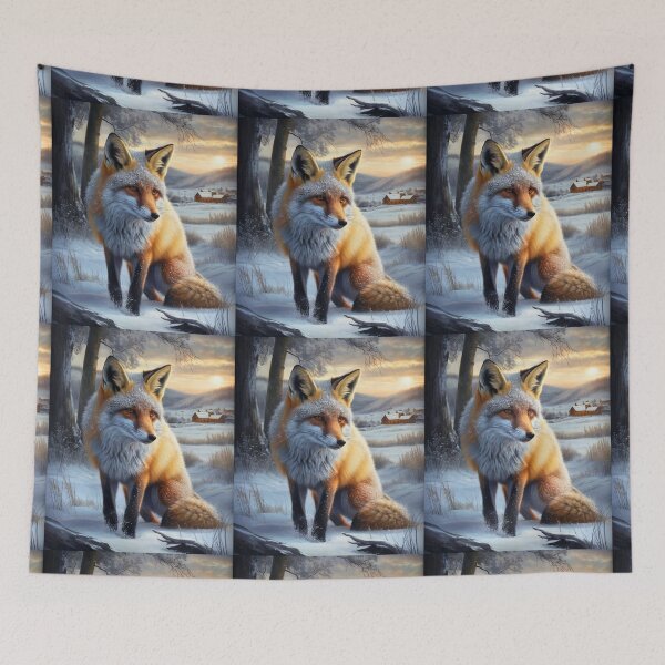 Item preview, Fox Portrait. Winter fox, fox painting, Leonardo da Vinci style designed and sold by FoxVibes.