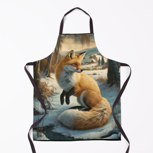 Item preview, Fox Portrait. Winter fox, fox painting, Leonardo da Vinci style designed and sold by FoxVibes.