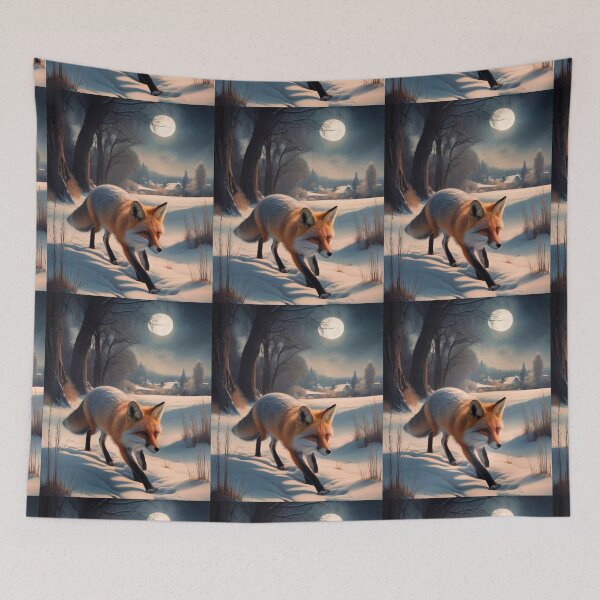 Item preview, Fox Portrait. Winter fox, fox painting, Leonardo da Vinci style designed and sold by FoxVibes.