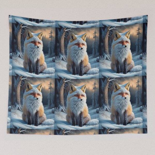 Item preview, Fox Portrait. Winter fox, fox painting, Leonardo da Vinci style designed and sold by FoxVibes.