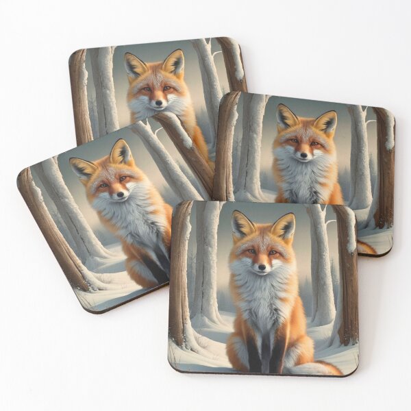 Item preview, Fox Portrait. Winter fox, fox painting, Leonardo da Vinci style designed and sold by FoxVibes.