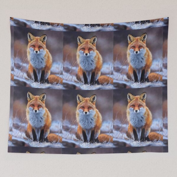 Item preview, Fox Portrait. Winter fox, fox painting, Leonardo da Vinci style designed and sold by FoxVibes.