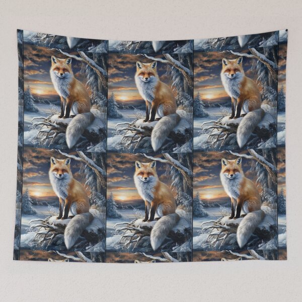 Item preview, Fox Portrait. Winter fox, fox painting, Leonardo da Vinci style designed and sold by FoxVibes.