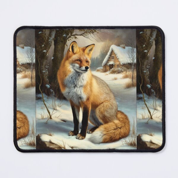 Item preview, Fox Portrait. Winter fox, fox painting, Leonardo da Vinci style designed and sold by FoxVibes.
