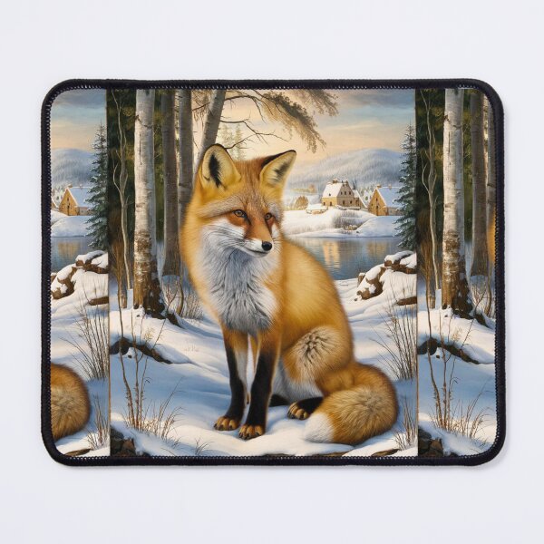 Item preview, Fox Portrait. Winter fox, fox painting, Leonardo da Vinci style designed and sold by FoxVibes.