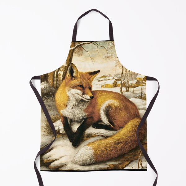 Artikelvorschau, Fuchsporträt. Winterfuchs, Fuchsgemälde, Leonardo da Vinci-Stil entworfen und verkauft von FoxVibes.