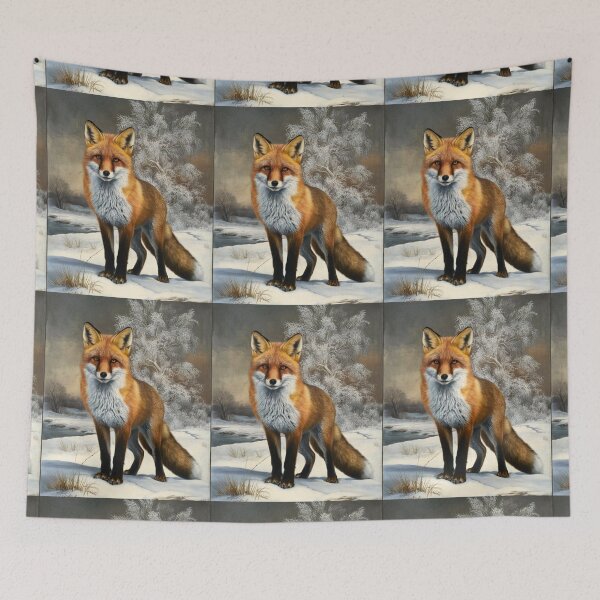 Item preview, Fox Portrait. Winter fox, fox painting, Leonardo da Vinci style designed and sold by FoxVibes.