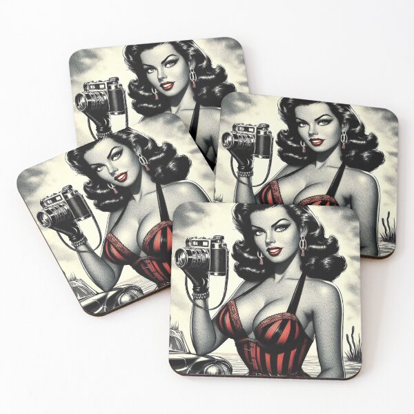 Item preview, Cute Photographer Pin-up designed and sold by PulpVintage.