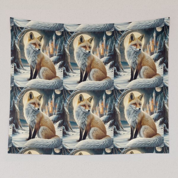 Item preview, Fox Portrait. Winter fox, fox painting, Leonardo da Vinci style designed and sold by FoxVibes.