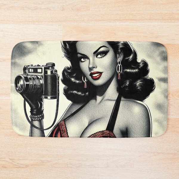 Item preview, Cute Photographer Pin-up designed and sold by PulpVintage.