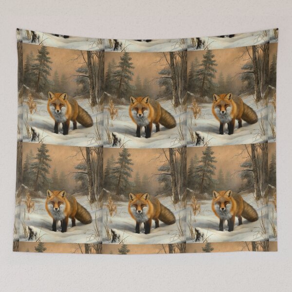 Item preview, Fox Portrait. Winter fox, fox painting, Leonardo da Vinci style designed and sold by FoxVibes.