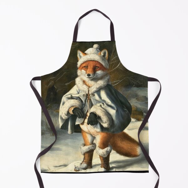 Artikelvorschau, Fuchsporträt. Winterfuchs, Fuchsgemälde, Fuchsfigur, Leonardo da Vinci-Stil entworfen und verkauft von FoxVibes.