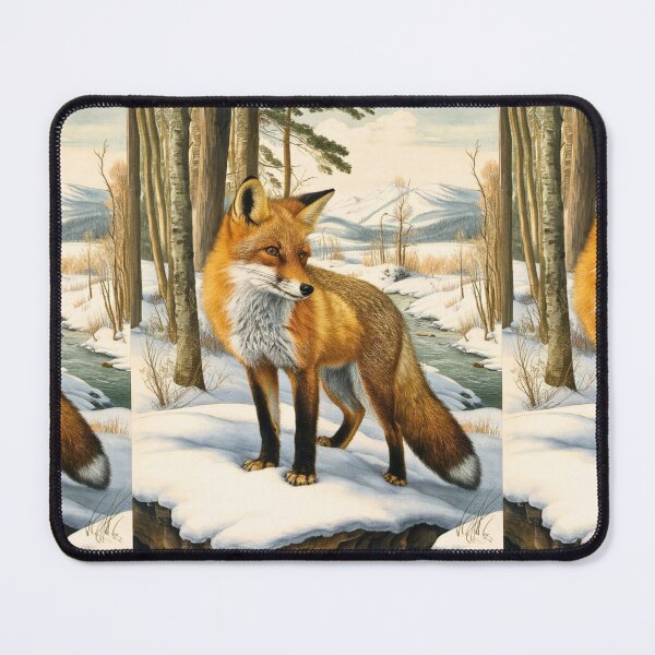 Item preview, Fox Portrait. Winter fox, fox painting, Leonardo da Vinci style designed and sold by FoxVibes.