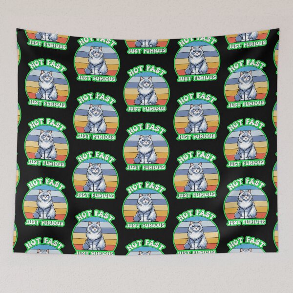 Item preview, Not Fast Just Furious Cat  designed and sold by WoodburyLake.