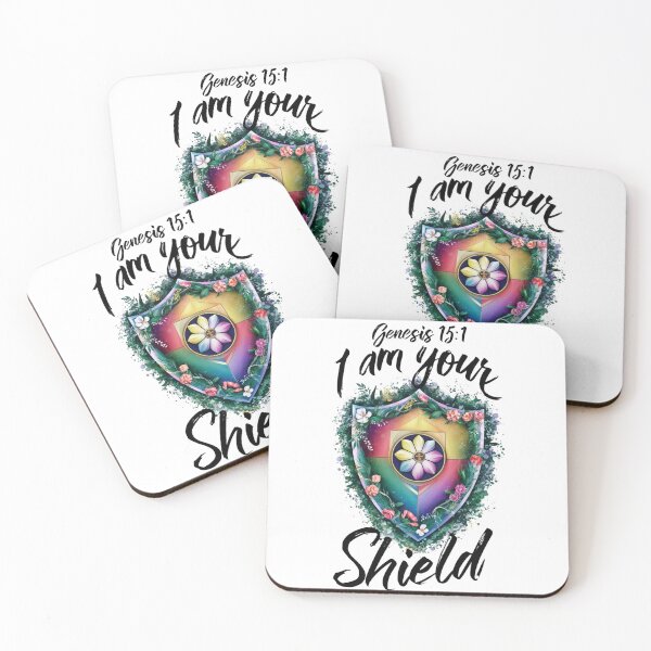 Item preview, I AM Your Sheild, Genesis 15:1, Sheild with Flowers Art designed and sold by Faithloveshop.