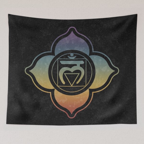 Item preview, Root Chakra Lotus - Coal + Rainbow Sunset designed and sold by Irene Estelle.
