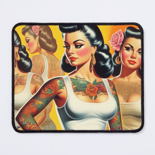 Item preview, Retro Tattooed Pin-ups designed and sold by PulpVintage.