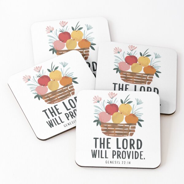 Item preview, The Lord Will Provide - Genesis 22:14, Basket Overflowing with Fruits and Flowers Art designed and sold by Faithloveshop.