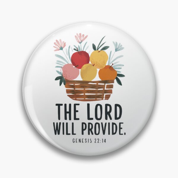 Item preview, The Lord Will Provide - Genesis 22:14, Basket Overflowing with Fruits and Flowers Art designed and sold by Faithloveshop.