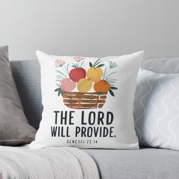 Item preview, The Lord Will Provide - Genesis 22:14, Basket Overflowing with Fruits and Flowers Art designed and sold by Faithloveshop.