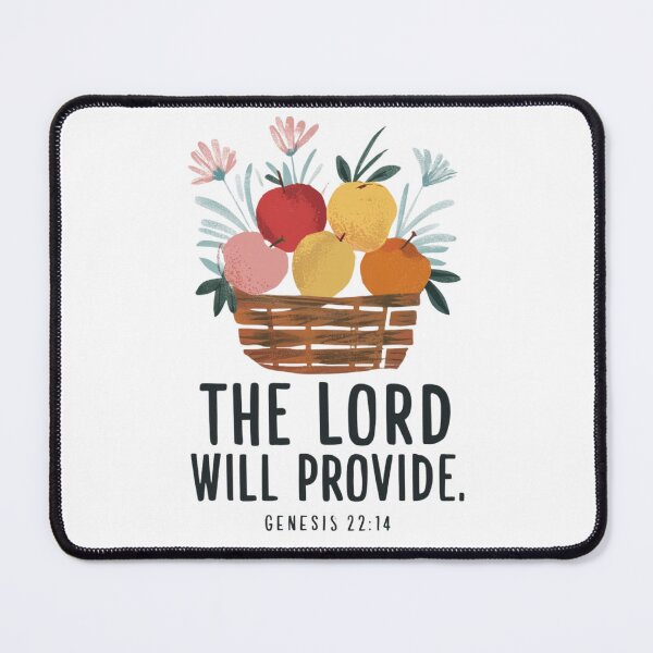 Item preview, The Lord Will Provide - Genesis 22:14, Basket Overflowing with Fruits and Flowers Art designed and sold by Faithloveshop.