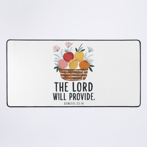 Item preview, The Lord Will Provide - Genesis 22:14, Basket Overflowing with Fruits and Flowers Art designed and sold by Faithloveshop.