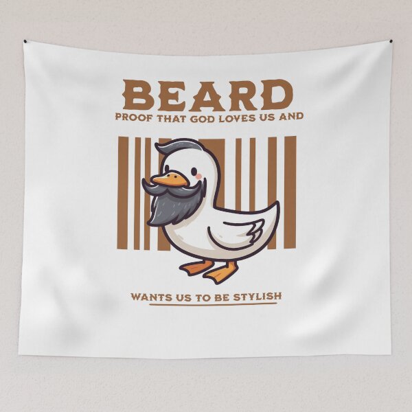 Item preview, Beautiful Beard Duck designed and sold by LemuellTrends.