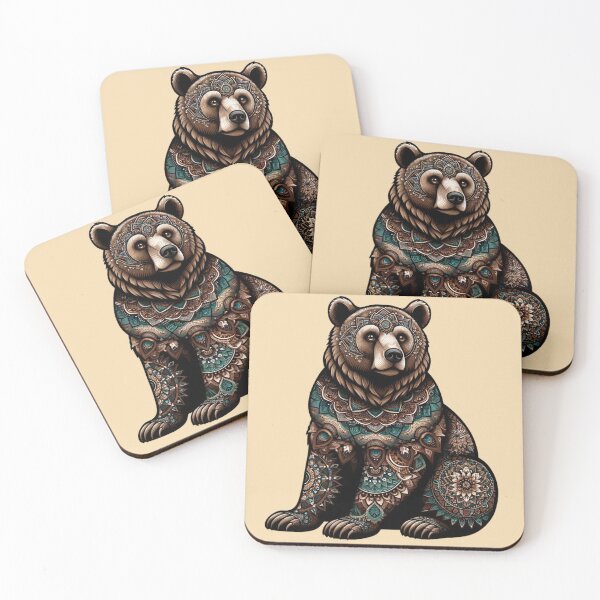 Item preview, Guardian of the Forest - Ornate Mandala Bear Illustration with Tribal Accents designed and sold by Studio70Nine.