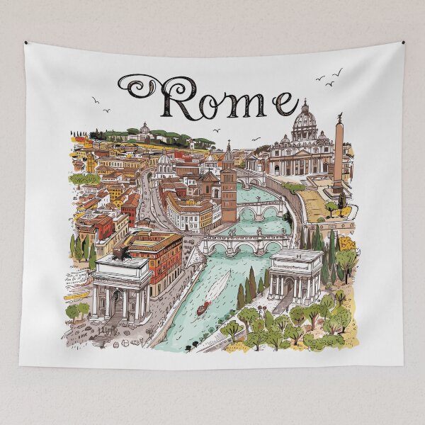 Item preview, Hand Drawn Sketch Rome designed and sold by NosandEdgy.
