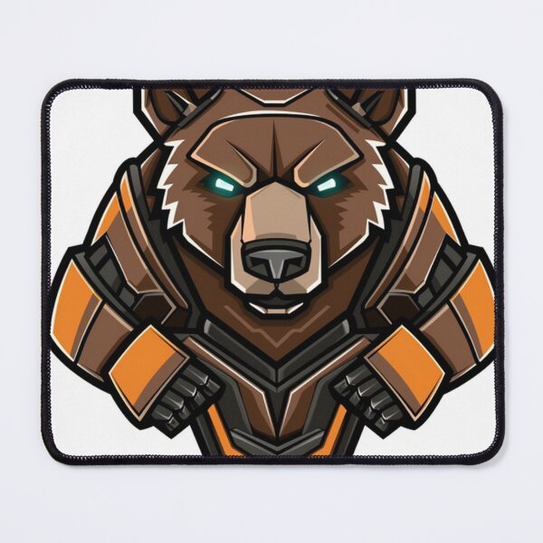 Item preview, angry bear cyborg illustration for mascot logo and icon designed and sold by asep sarifudin.
