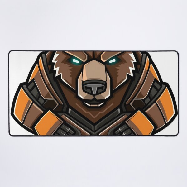Item preview, angry bear cyborg illustration for mascot logo and icon designed and sold by asep sarifudin.